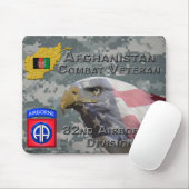 "Afghanistan Combat Veteran" - 82. Im Flugzeug Div Mousepad (Mit Mouse)
