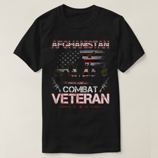 Afghanistan Combat Veteran Shirt US Veteran Milita (Design vorne)