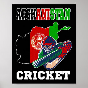 Afghanistan Cricket Spieler Flagge Jersey Afghan S Poster
