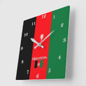 Afghanistan Designer Wall Clock Quadratische Wanduhr (Winkel)