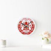 Afghanistan-Emblem Runde Wanduhr (Zuhause)