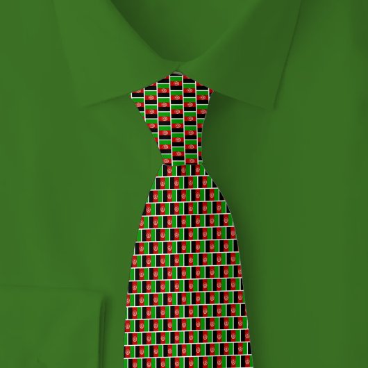 Afghanistan Flag Brick Pattern Krawatte
