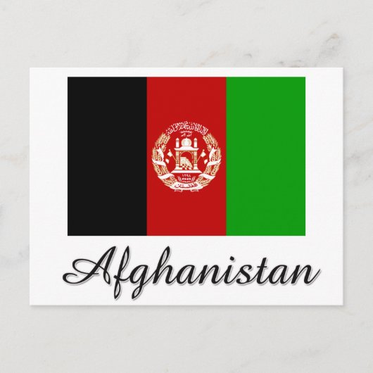 Afghanistan Flag Design Postkarte (Vorderseite)