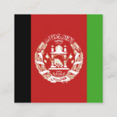 Afghanistan Flag Emblem Quadratische Visitenkarte (Rückseite)