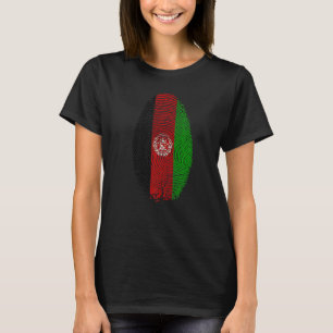 Afghanistan Flag Fingerprint Es ist in meinem DNA- T-Shirt