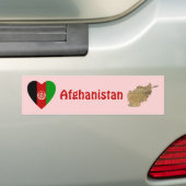 Afghanistan Flag Heart + Map Autoaufkleber (Auf Auto)