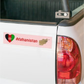 Afghanistan Flag Heart + Map Autoaufkleber (Auf Lkw)