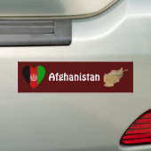 Afghanistan Flag Heart + Map Autoaufkleber (Auf Auto)