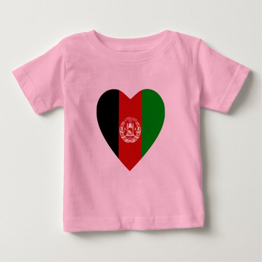 Afghanistan Flag Herz T - Shirt (Vorderseite)