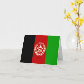 Afghanistan Flag Karte (Gelbe Blume)