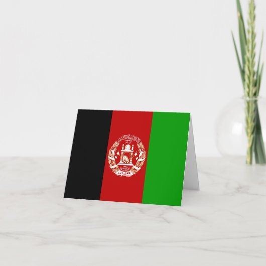 Afghanistan Flag Karte (Vorderseite)