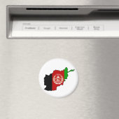 Afghanistan-Flag-Karte Magnet (In Situ (Geschirrspüler))
