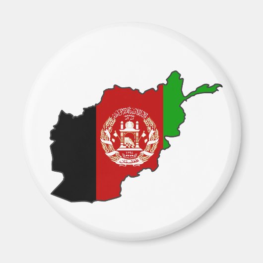 Afghanistan-Flag-Karte Magnet (Vorne)