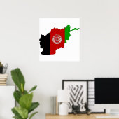 Afghanistan-Flag-Karte Poster (Heimbüro)