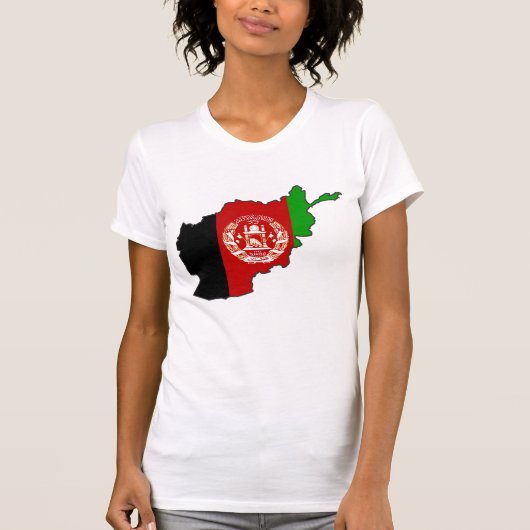 Afghanistan-Flag-Karte T-Shirt (Vorderseite)