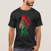 Afghanistan Flag Lion Free Afghanistan T-Shirt (Vorderseite)
