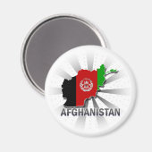 Afghanistan Flag Map 2.0 Magnet (Vorderseite/Rückseite)