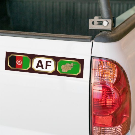 Afghanistan Flag Map Code Autoaufkleber (Auf Lkw)