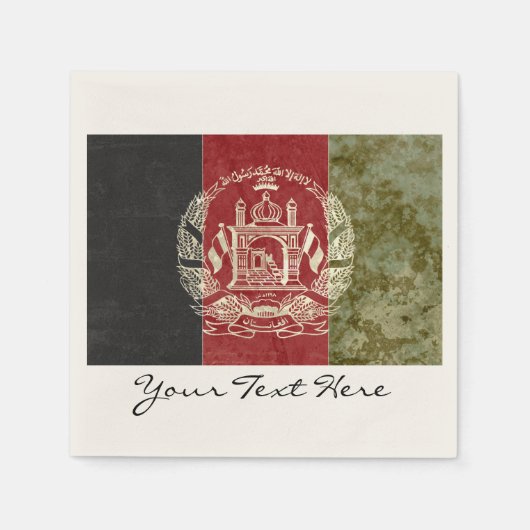 Afghanistan Flag Party Napkins Serviette (Vorderseite)