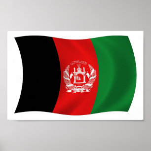Afghanistan Flag Poster Print