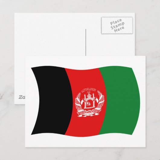 Afghanistan Flag Postkarte (Vorne/Hinten)
