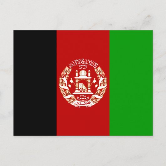Afghanistan Flag Postkarte (Vorderseite)