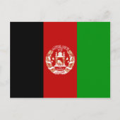 Afghanistan Flag Postkarte (Vorderseite)
