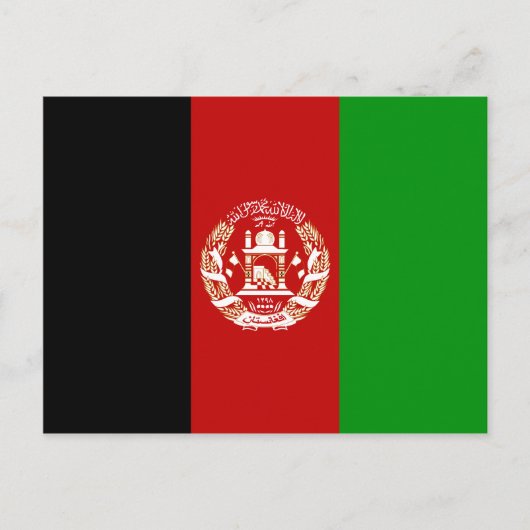 Afghanistan Flag Postkarte (Vorderseite)