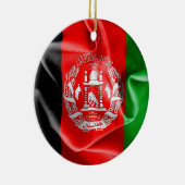 Afghanistan Flag Round Keramik Ornament (Rechts)