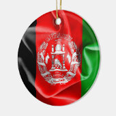 Afghanistan Flag Round Keramik Ornament (Links)