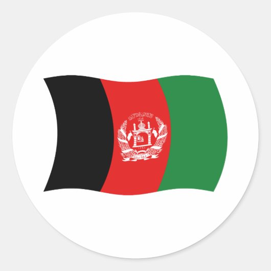 Afghanistan Flag Sticker (Vorderseite)
