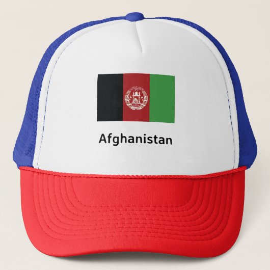 Afghanistan Flag Truckerkappe (Vorderseite)