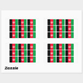 Afghanistan Flag x 9 Rechteckiger Aufkleber (Blatt)