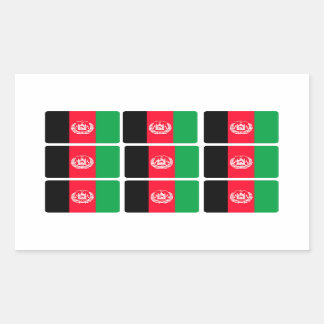 Afghanistan Flag x 9 Rechteckiger Aufkleber