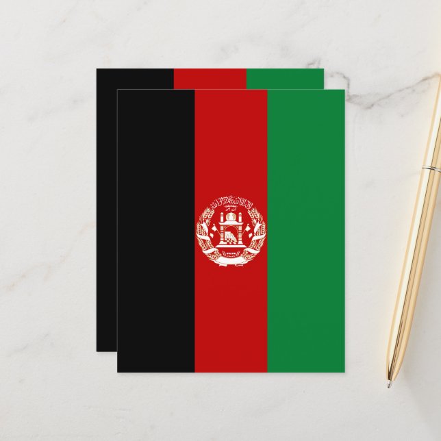 Afghanistan-Flagge (Vorderseite/Rückseite Beispiel)