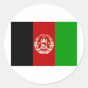 Afghanistan-Flagge AF Runder Aufkleber