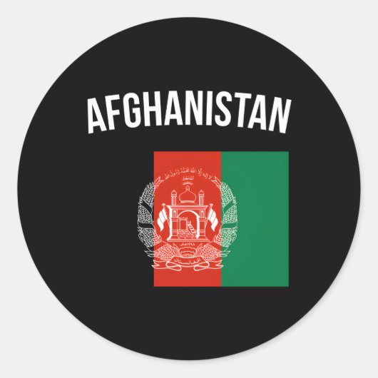 Afghanistan-Flagge Afghanistans Runder Aufkleber (Vorderseite)