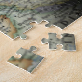 Afghanistan-Flagge auf Karte Puzzle (Seite)