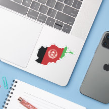 Afghanistan-Flagge auf Länderkarte