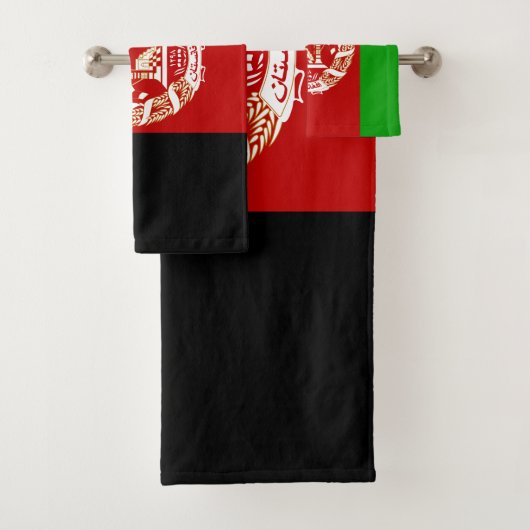 Afghanistan-Flagge Badhandtuch Set (Insitu)