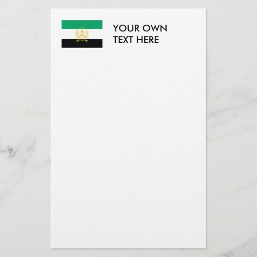 Afghanistan-Flagge Briefpapier (Vorderseite)