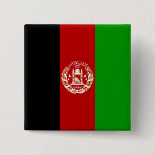 Afghanistan-Flagge Button