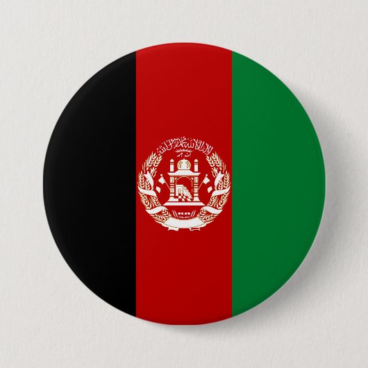 Afghanistan-Flagge Button (Vorderseite)