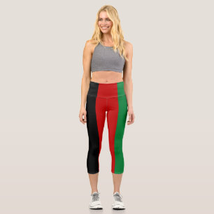 Afghanistan-Flagge Capri Leggings