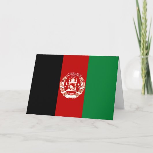Afghanistan-Flagge Dankeskarte (Vorderseite)