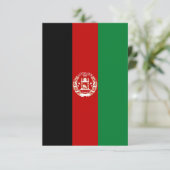 Afghanistan-Flagge Dankeskarte (Stehend Vorderseite)