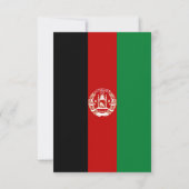 Afghanistan-Flagge Dankeskarte (Rückseite)