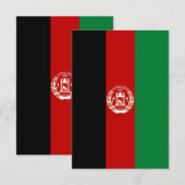 Afghanistan-Flagge Dankeskarte (Vorne/Hinten)