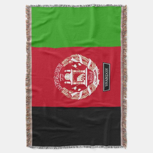 Afghanistan-Flagge Decke (Vorderseite Vertikal)