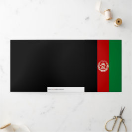 Afghanistan-Flagge Dreifach Gefaltete Karte